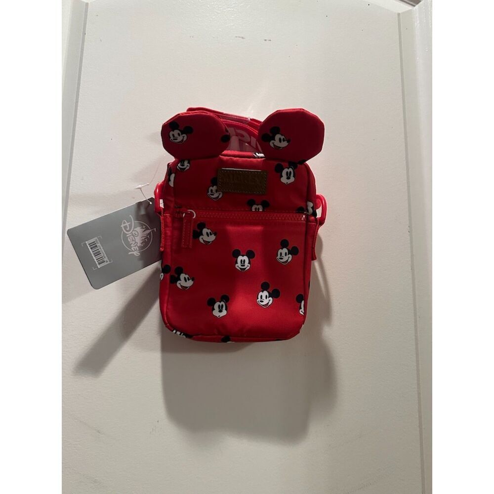NEW Disney Mickey Mouse Red Crossbody Bag with Mickey Ears